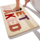 Axyaa Fluffy Get Naked Bath Mat & Rug - Non Slip Microfiber Bathroom Floor Mat