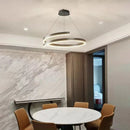 Axyaa Spiral Aluminum LED Chandelier for Home Decor and Lighting Fixtures