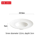 Axyaa White Ceramic Soup Plate for Molecular Cuisine and Restaurant Dining