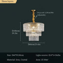 Axyaa Modern Luxury Crystal Chandelier Pendant Light Fixture