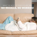 Axyaa Shaggy Heated Throw Blanket - Luxe Faux Fur, Fast Heating, Auto Shut Off, 5 Heat Settings