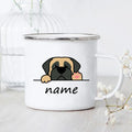 Axyaa Cartoon Panda Dog Enamel Coffee Mug Custom Name Kids Birthday Gift