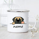 Axyaa Cartoon Panda Dog Enamel Coffee Mug Custom Name Kids Birthday Gift