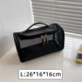 Axyaa Mesh Toiletry Organizer Small/Large Makeup Bag with Zipper - Portable & Durable