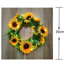 Axyaa Sunflower Wreath with Lights - Home Party Decor, Wedding Favors