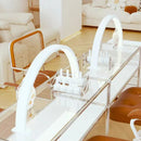 Axyaa Half Moon Pink/White USB Nail Lamp - Ideal for Beauty Studio, Office, Bedroom
