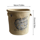 Axyaa Turtle Back Leaf Planter Pot with Burlap Handle: Stylish Home Decor & Storage Solution