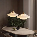 Axyaa Modern Milk Glass Pendant Lights LED for Kitchen Island Dining Room