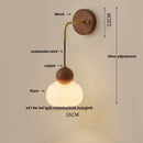 Axyaa Modern Copper Adjustable LED Wall Light with Pull Chain Switch