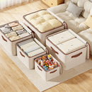 Axyaa Foldable Clothes Storage Box with Handle and Zipper, Closet Organizer for Wardrobe