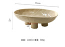 Axyaa Ceramic Fruit Tray Heart Candy Snack Dry Living Room Tea Table Basket.