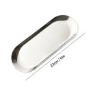 Axyaa Stainless Steel Oval Serving Tray Snack Dish Sushi Plate