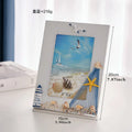 Axyaa Beach Nautical Wooden Photo Frame with Shell and Starfish Ornaments