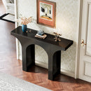 Axyaa 47" Black Console Table with Arch Base, Modern Entryway Hallway Sofa Table