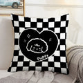 Axyaa Checkerboard Pillow Cases 45x45 Set of 2 Decorative Cushion Covers