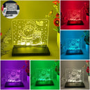 Santa Claus 3D Illusion Night Light by Axyaa - LED Desk Lamp for Christmas Decor