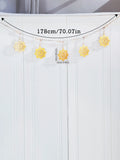 Axyaa 8-Pointed Star Acrylic Flag with Wooden Beads, Eid & Ramadan Ornaments