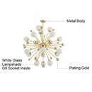 Axyaa Gold Glass Pendant Chandelier - Modern Hanging Light for Home Decor