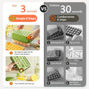 Axyaa Mini Ice Cube Tray with Lid and Bin: Spill-resistant Ice Maker for Cocktails