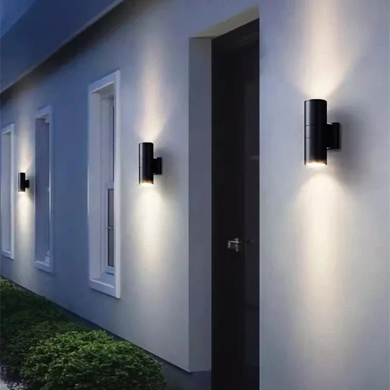 Axyaa Dual Beam LED Outdoor Wall Sconce - Waterproof Aluminum Spot Light