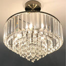 Axyaa Vienna 3-Light Crystal Flush Ceiling Light – Antique Brass Elegance