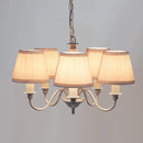 Axyaa Ellis 5-Light Chandelier – Elegant Ivory Ceiling Lighting with Shades