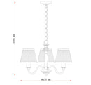 Axyaa Ellis 5-Light Chandelier – Elegant Ivory Ceiling Lighting with Shades