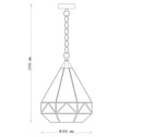 Axyaa Zaria Pendant Light – Antique Brass Geometric Glass Chandelier