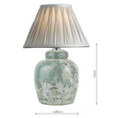 Axyaa Hand-Painted Ceramic Table Lamp – Elegant Decorative Lighting Base