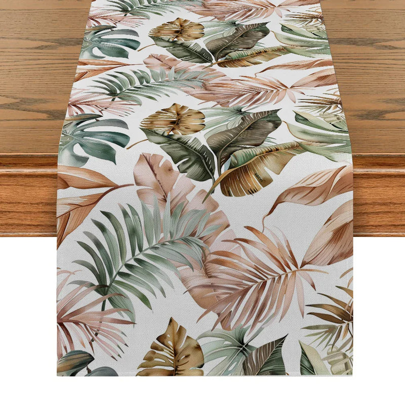 Axyaa Tropical Turtle Bamboo Table Runner