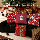 Axyaa Snowman Pattern Rectangular Pillow Cover for Sofa, Bedroom, Car