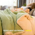 Axyaa Double Sided Wool Throw Blanket Queen Size Bed Cover