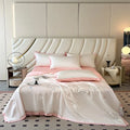Axyaa Embroidered Silk Summer Quilt 4-Piece Bedding Set
