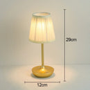 Axyaa LED Table Lamp: Simple Chinese Style, Dimmable, USB Rechargeable, Fabric Lampshade