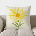 Yellow Daisy Pattern Cushion Cover by Axyaa - Perfect for Sofa, Bedroom, Car