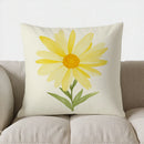 Yellow Daisy Pattern Cushion Cover by Axyaa - Perfect for Sofa, Bedroom, Car