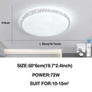 Axyaa Diamond LED Ceiling Light: White/Warm Light for Modern Home Decor