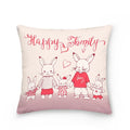Easter Bunny Polyester Throw Pillow for Home Decor Sofa by Axyaa