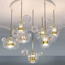 Axyaa Nordic Bubble Glass Pendant: Postmodern Round Ball Molecular Magic Bean Hanging Lamp
