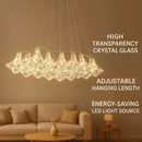 Axyaa Art Glass Villa Chandelier - French Minimalist Luxury Ceiling Lamp