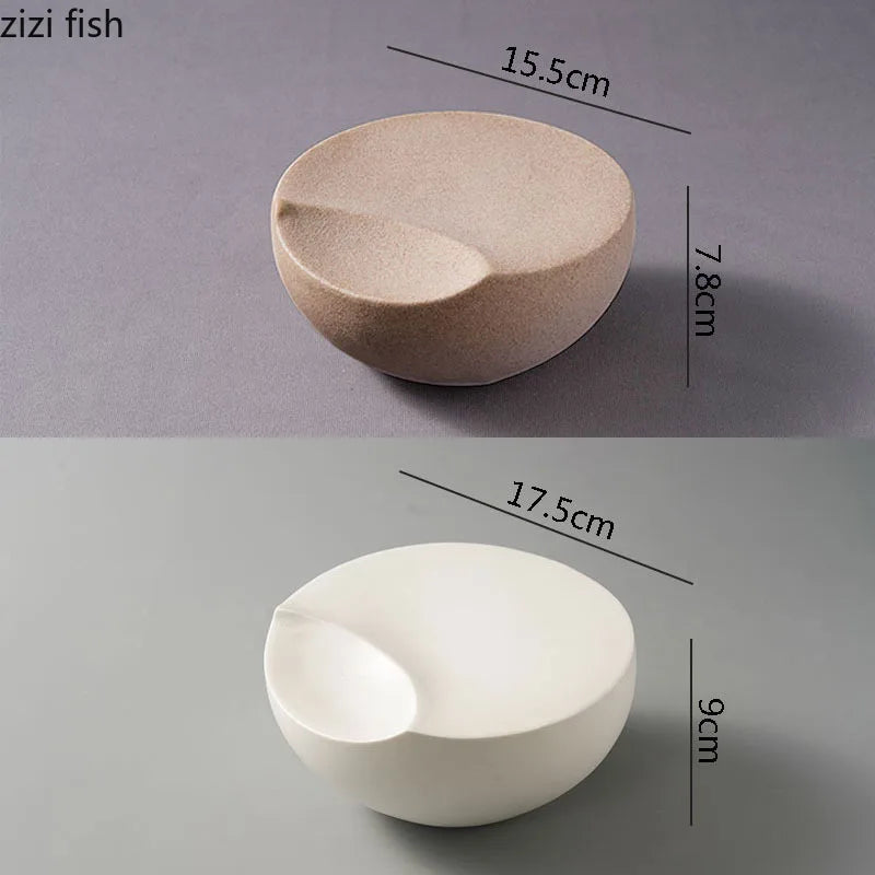 Axya Creative Ceramic Dessert Plate Set for Molecular Cooking and Molecular Gastronomy