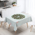 Axyaa Christmas Wreath Tree Tablecloth for Wedding Party Home Decoration