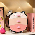 Axyaa Pig Desktop Storage Organizer with 2 Drawers for Office and Hair Accessories