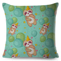 Axyaa Cat Cushion Cover: Decorative Linen Pillow for Home, Sofa, Children's Room