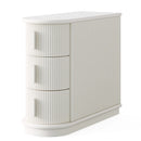 Axyaa Solid Wood 3-Drawer End Table: Modern Sofa Side & Narrow Nightstand