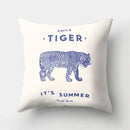 Axyaa Lion Tiger Head Pillowcase for Home Decor - Soft and Stylish Animal Cushion Cover