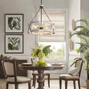 Axyaa Rustic Wood Chandelier for Living Room, Dining Room, Shop & Restaurant