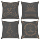 Axyaa Geometric Christmas New Year Pattern Cushion Cover for Sofa Bedroom Car