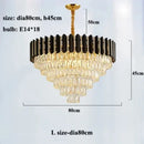 Axyaa Crystal Chandelier K9 for Living Room Bedroom Dining Luxury Pendant Light