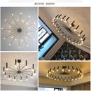 Axyaa LED Ceiling Chandelier: Modern Home & Office Pendant Lamp Fixture